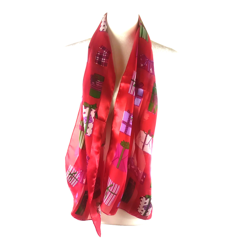 Elaine Gold For Collection XIIX Ltd Scarf Red Pink Orange Gift 52 X 11